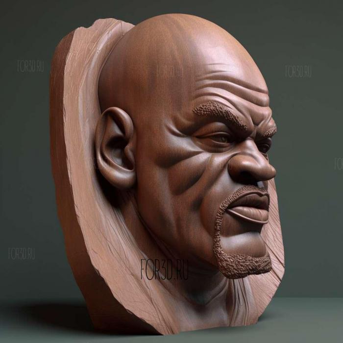 Shaq O Neal bust 3 stl model for CNC